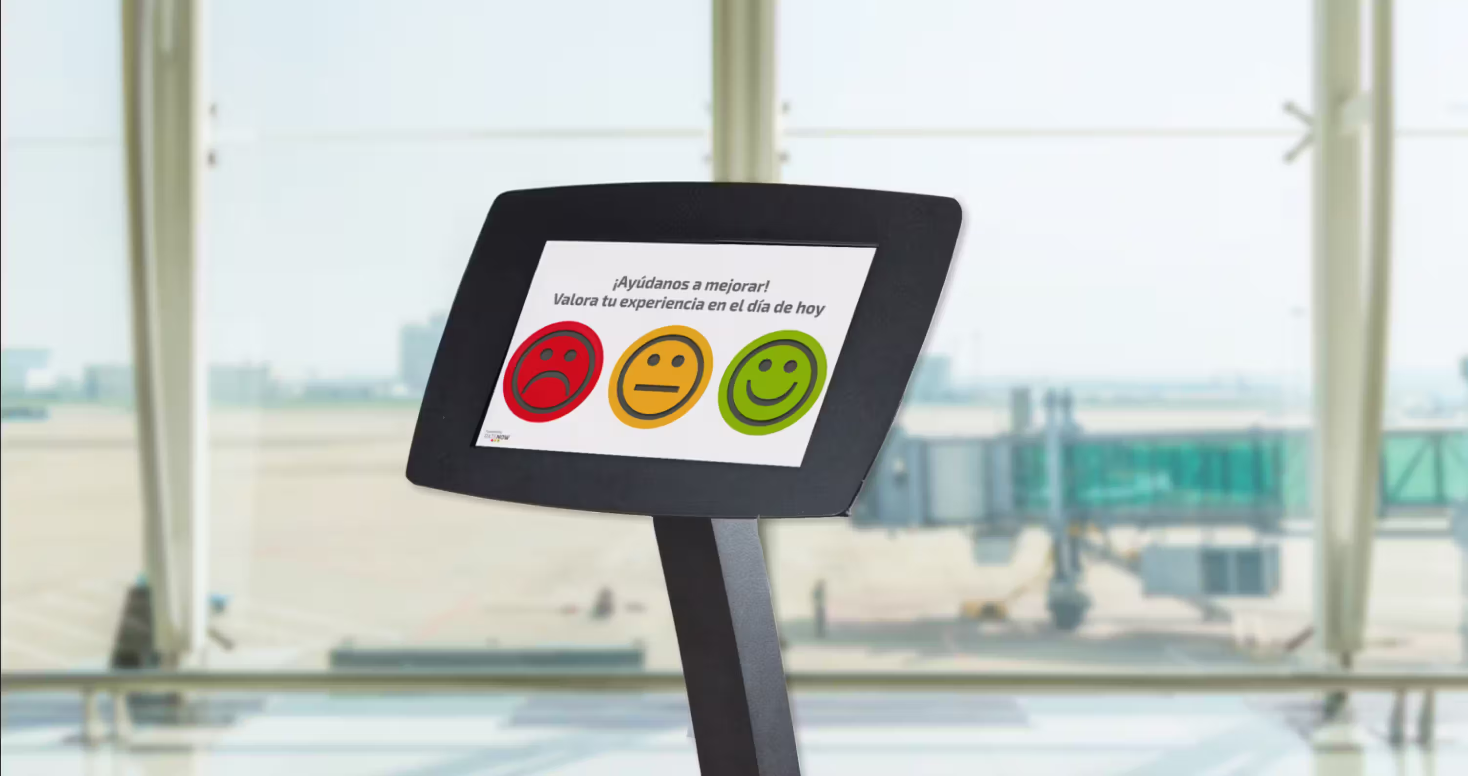 Smiley Feedback de Tablet en Aeropuerto